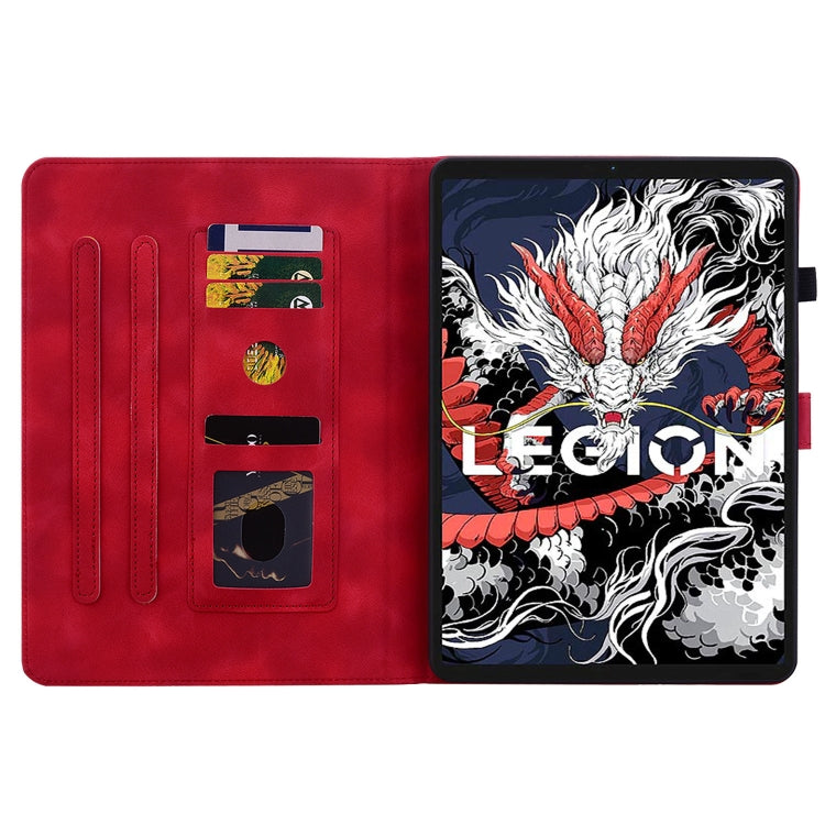 For Lenovo Legion Y700 2025 Lily Embossed Leather Tablet Case