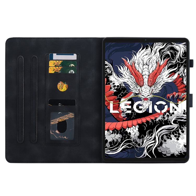 For Lenovo Legion Y700 2025 Lily Embossed Leather Tablet Case