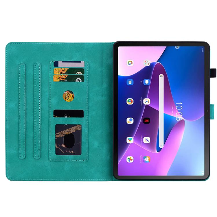 For Lenovo ZhaoYang K10C 10.1 inch Lily Embossed Leather Tablet Case
