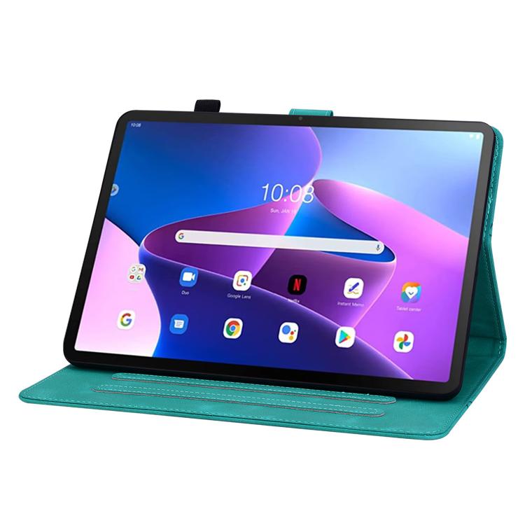 For Lenovo ZhaoYang K10C 10.1 inch Lily Embossed Leather Tablet Case