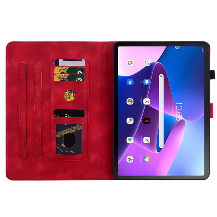 For Lenovo ZhaoYang K10C 10.1 inch Lily Embossed Leather Tablet Case