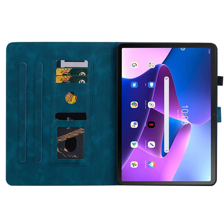 For Lenovo ZhaoYang K10C 10.1 inch Lily Embossed Leather Tablet Case