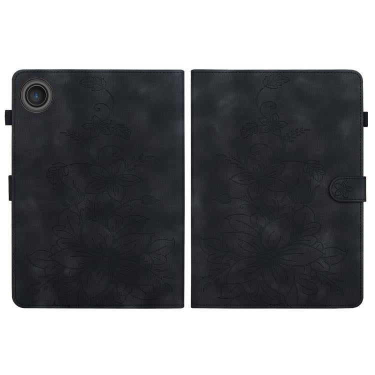 For Lenovo ZhaoYang K10C 10.1 inch Lily Embossed Leather Tablet Case