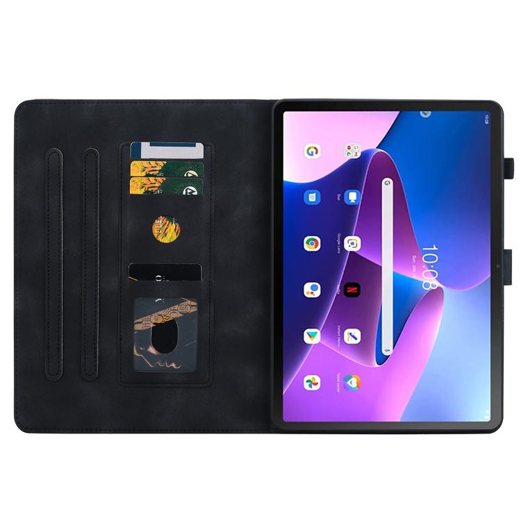 For Lenovo ZhaoYang K10C 10.1 inch Lily Embossed Leather Tablet Case