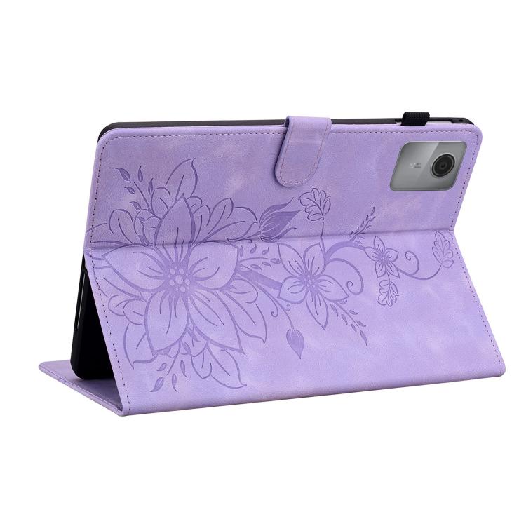 For Lenovo Idea Tab 11 / Xiaoxin Pad 2025 Lily Embossed Leather Tablet Case