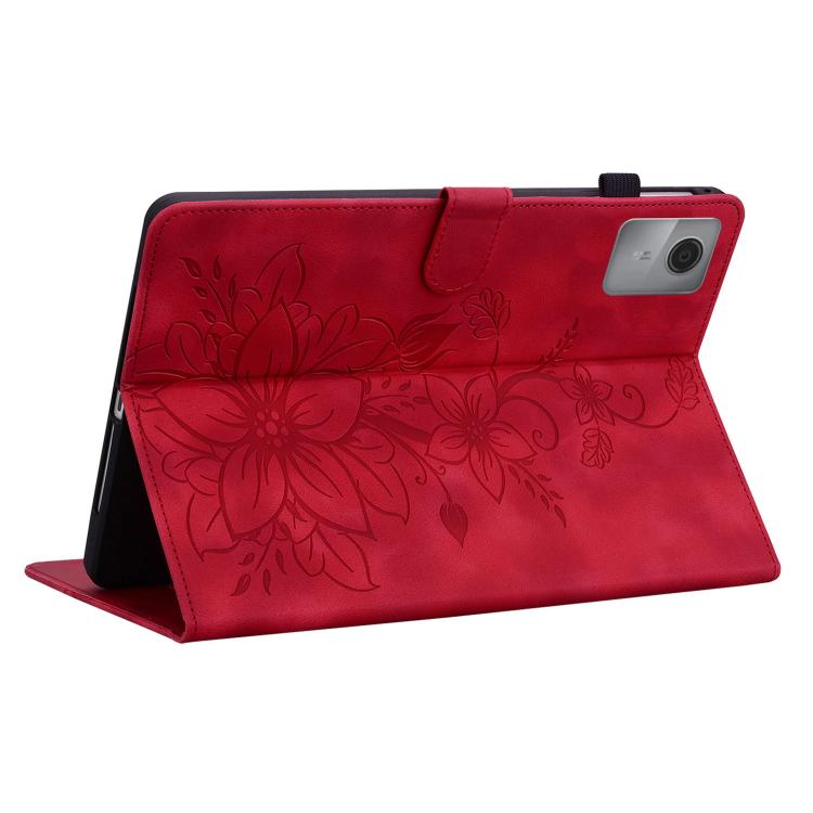 For Lenovo Idea Tab 11 / Xiaoxin Pad 2025 Lily Embossed Leather Tablet Case
