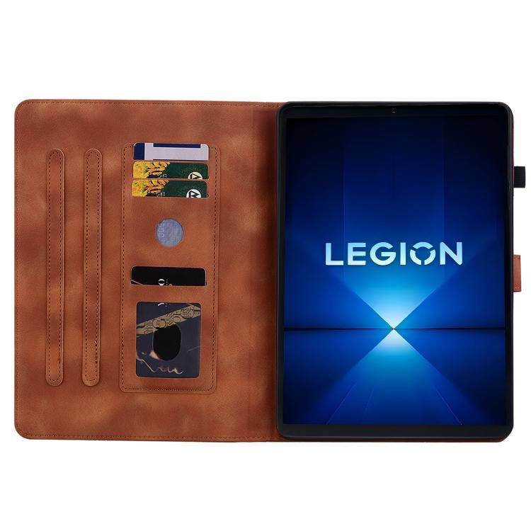 For Lenovo Legion Y700 Gen 4 Lily Embossed Leather Tablet Case