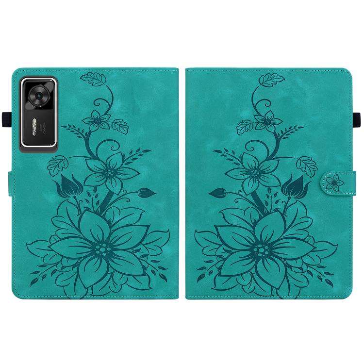 For Lenovo Legion Y700 Gen 4 Lily Embossed Leather Tablet Case