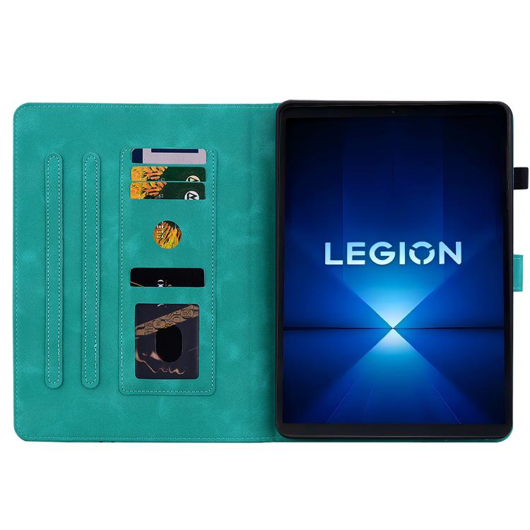 For Lenovo Legion Y700 Gen 4 Lily Embossed Leather Tablet Case