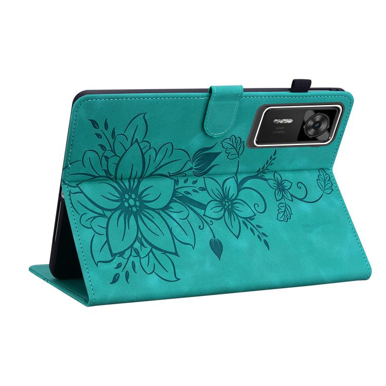 For Lenovo Legion Y700 Gen 4 Lily Embossed Leather Tablet Case