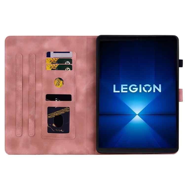 For Lenovo Legion Y700 Gen 4 Lily Embossed Leather Tablet Case