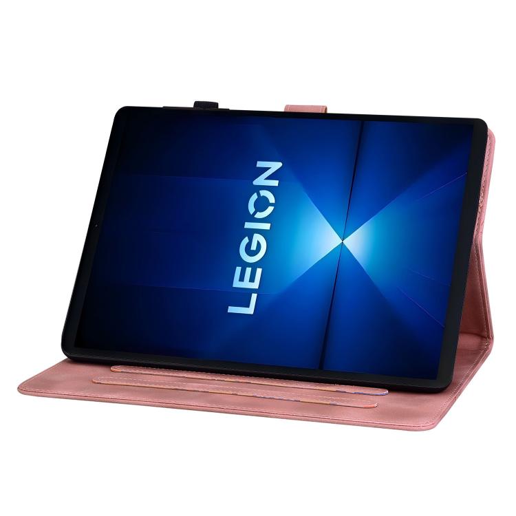 For Lenovo Legion Y700 Gen 4 Lily Embossed Leather Tablet Case
