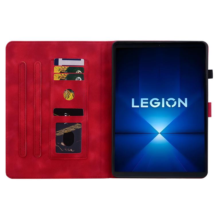 For Lenovo Legion Y700 Gen 4 Lily Embossed Leather Tablet Case