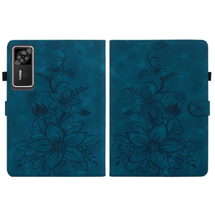 For Lenovo Legion Y700 Gen 4 Lily Embossed Leather Tablet Case