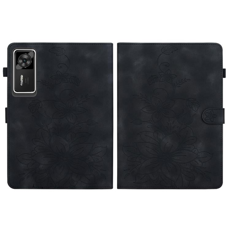 For Lenovo Legion Y700 Gen 4 Lily Embossed Leather Tablet Case
