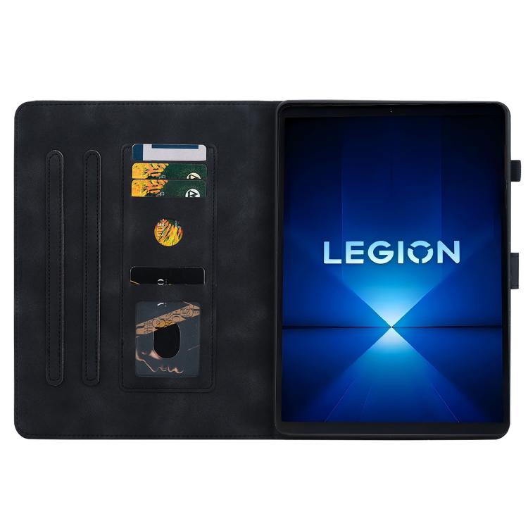 For Lenovo Legion Y700 Gen 4 Lily Embossed Leather Tablet Case