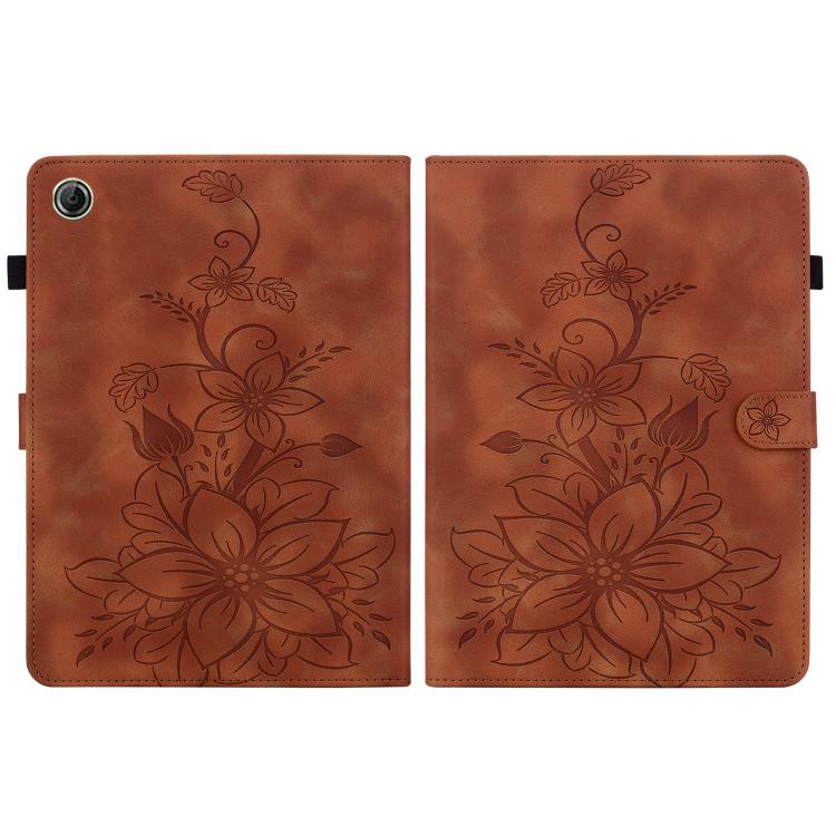 For Lenovo Tab K9 / Tab One Lily Embossed Leather Tablet Case