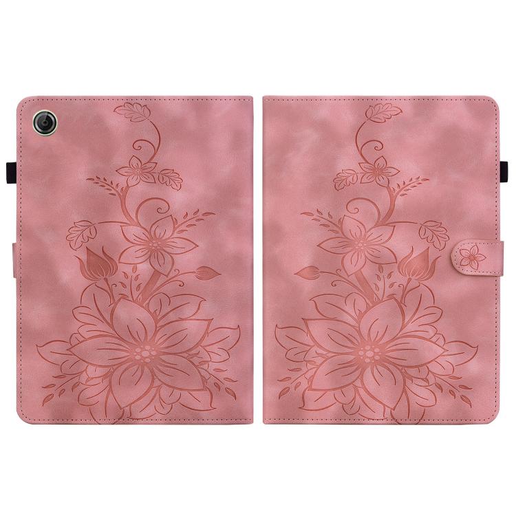 For Lenovo Tab K9 / Tab One Lily Embossed Leather Tablet Case