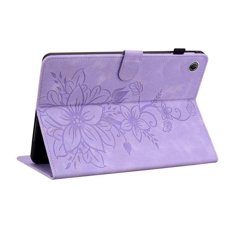 For Lenovo Tab K9 / Tab One Lily Embossed Leather Tablet Case