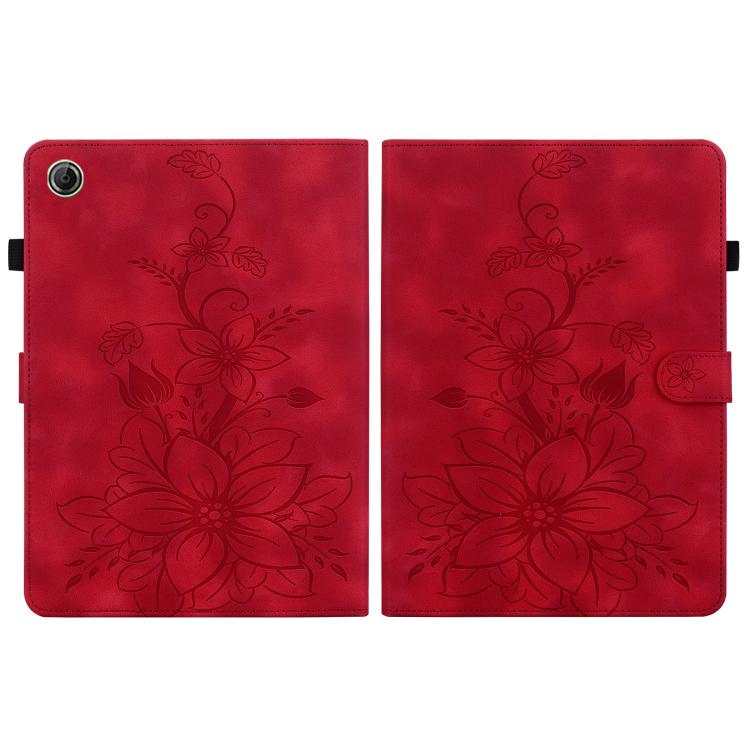 For Lenovo Tab K9 / Tab One Lily Embossed Leather Tablet Case