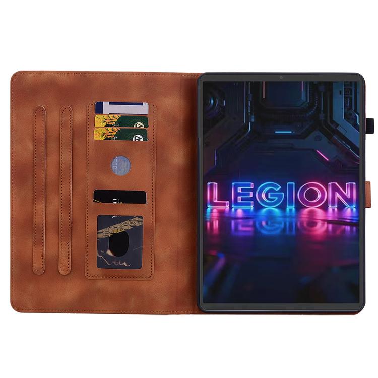 For Lenovo Legion Y700 Gen 5 Lily Embossed Leather Tablet Case