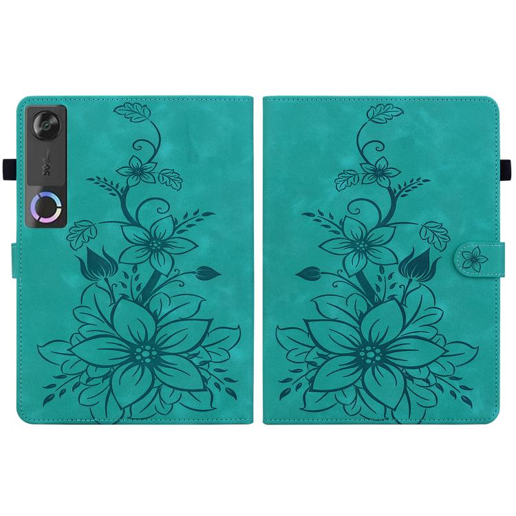 For Lenovo Legion Y700 Gen 5 Lily Embossed Leather Tablet Case