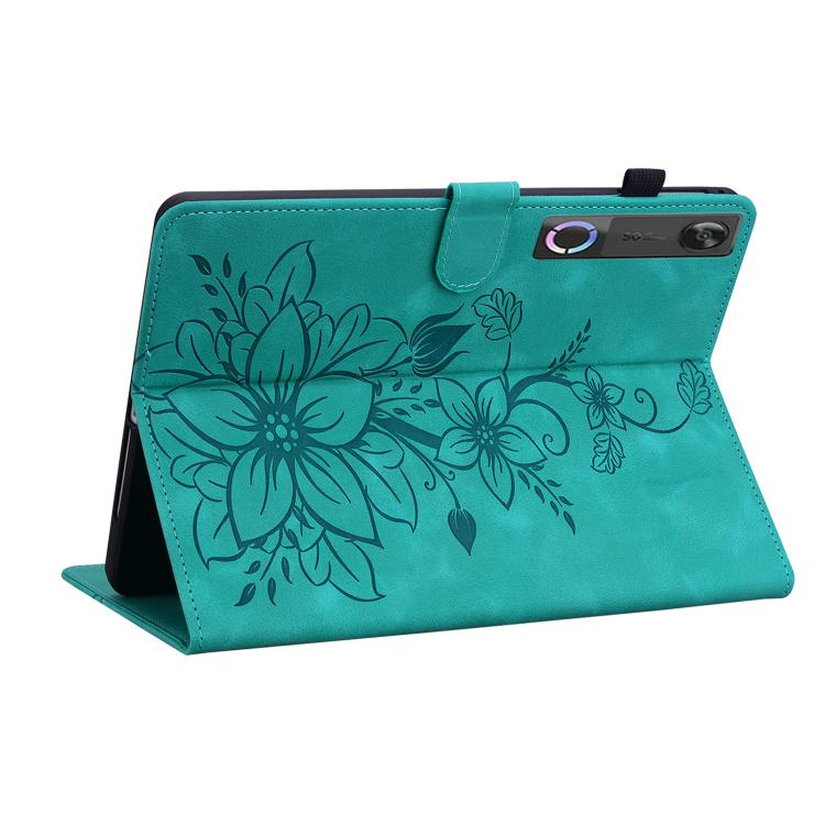 For Lenovo Legion Y700 Gen 5 Lily Embossed Leather Tablet Case