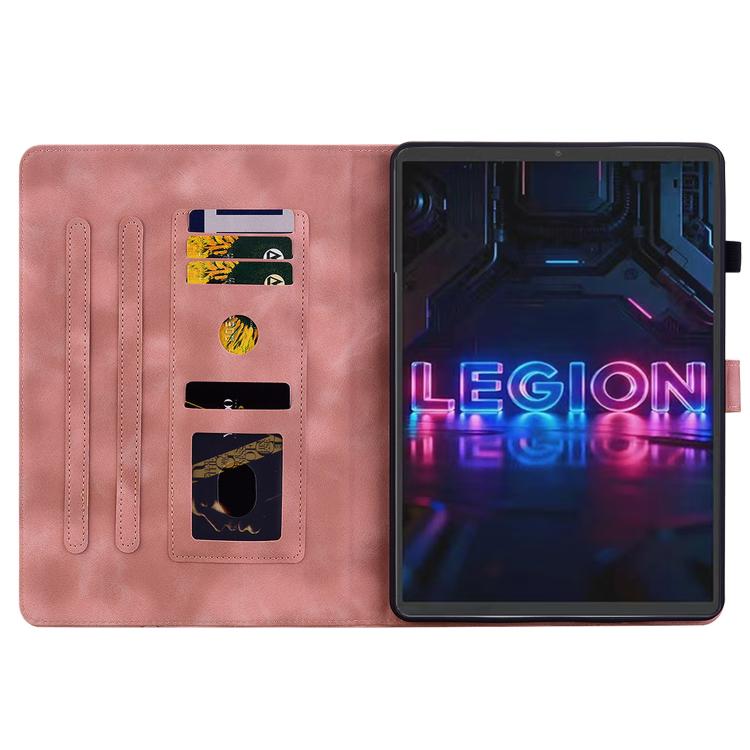 For Lenovo Legion Y700 Gen 5 Lily Embossed Leather Tablet Case
