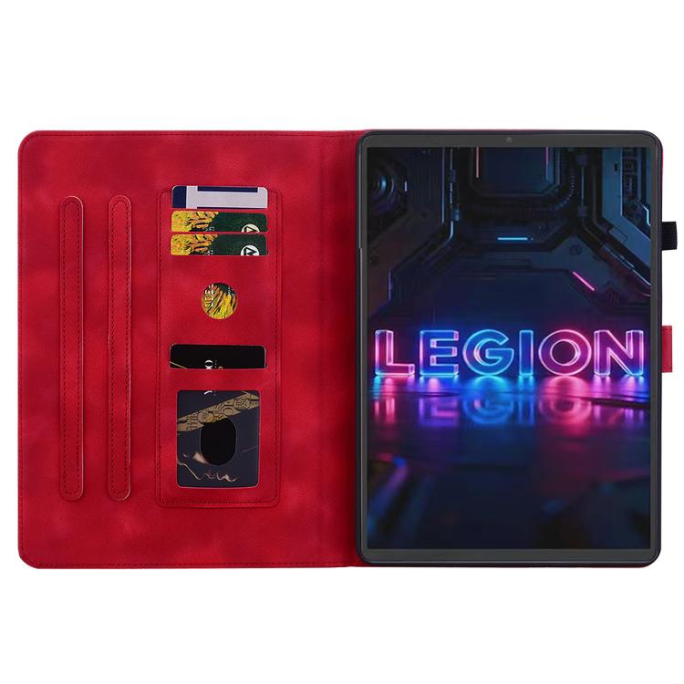 For Lenovo Legion Y700 Gen 5 Lily Embossed Leather Tablet Case