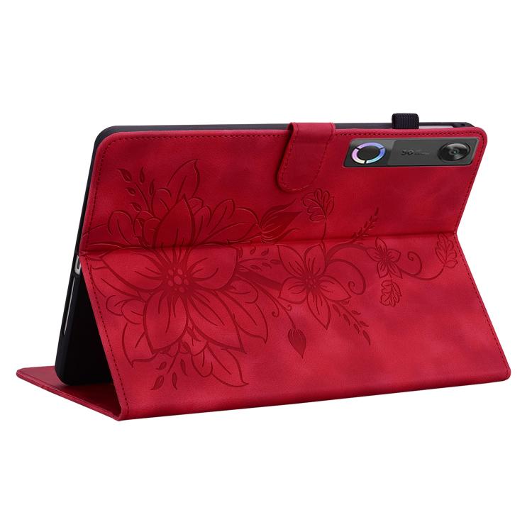 For Lenovo Legion Y700 Gen 5 Lily Embossed Leather Tablet Case