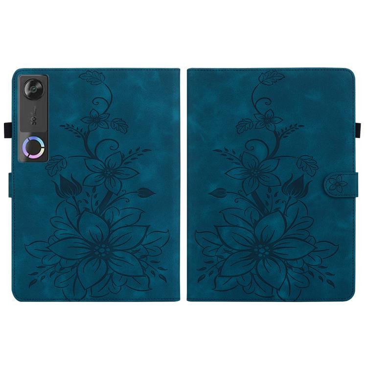 For Lenovo Legion Y700 Gen 5 Lily Embossed Leather Tablet Case