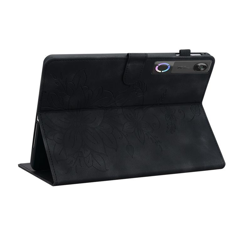 For Lenovo Legion Y700 Gen 5 Lily Embossed Leather Tablet Case