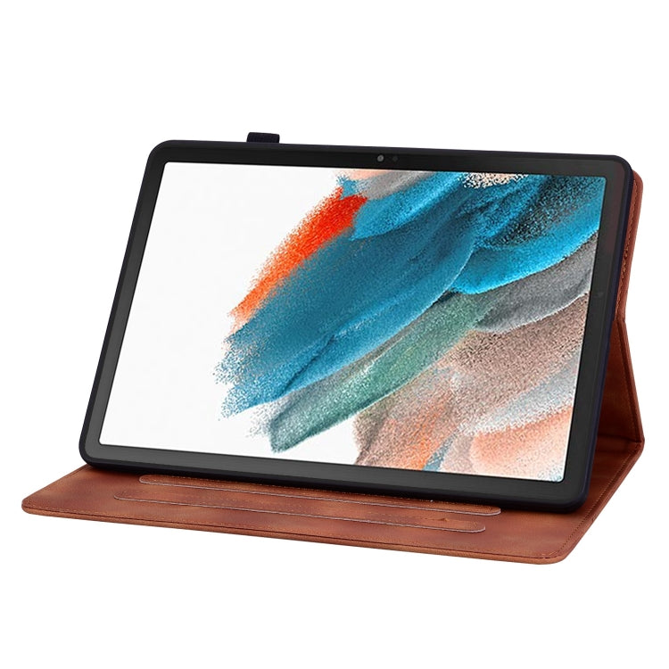 For Samsung Galaxy Tab A8 10.5 2022 Lily Embossed Leather Smart Tablet Case