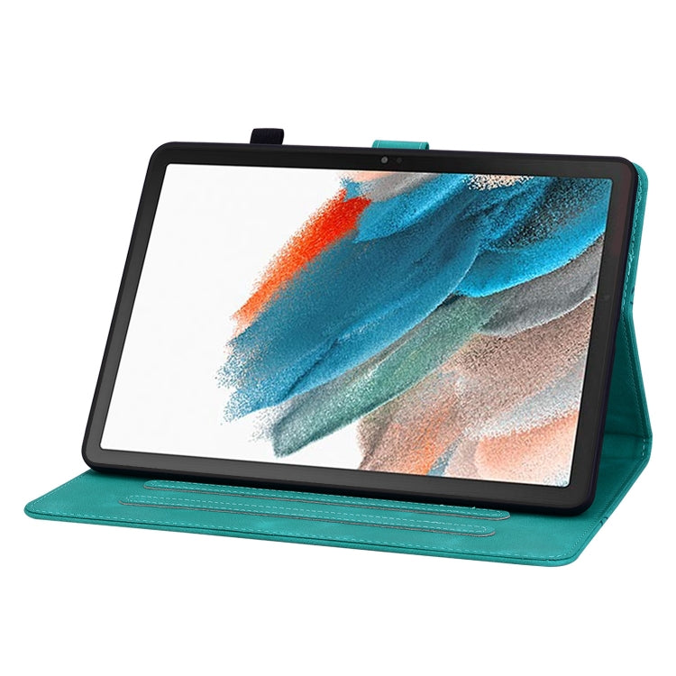 For Samsung Galaxy Tab A8 10.5 2022 Lily Embossed Leather Smart Tablet Case