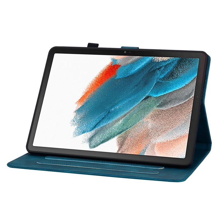 For Samsung Galaxy Tab A8 10.5 2022 Lily Embossed Leather Smart Tablet Case