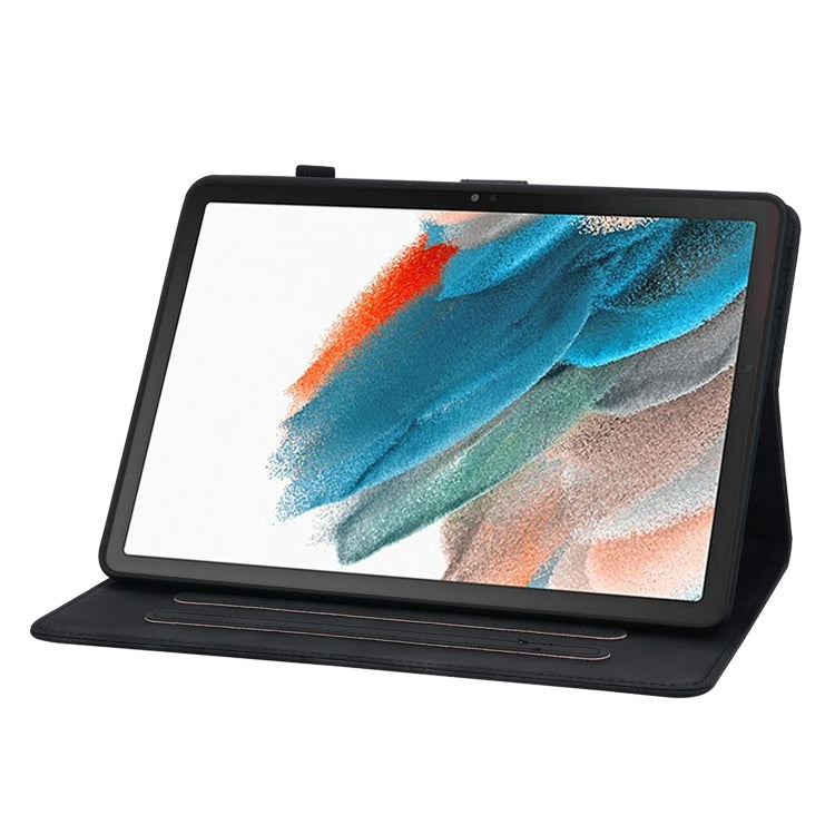 For Samsung Galaxy Tab A8 10.5 2022 Lily Embossed Leather Smart Tablet Case