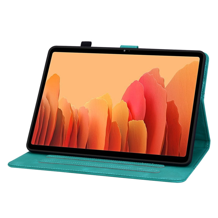 For Samsung Galaxy Tab A7 10.4 Lily Embossed Leather Smart Tablet Case
