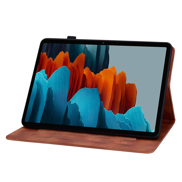 For Samsung Galaxy Tab S7 / S8 Lily Embossed Leather Tablet Case
