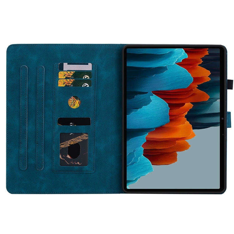 For Samsung Galaxy Tab S7 / S8 Lily Embossed Leather Tablet Case