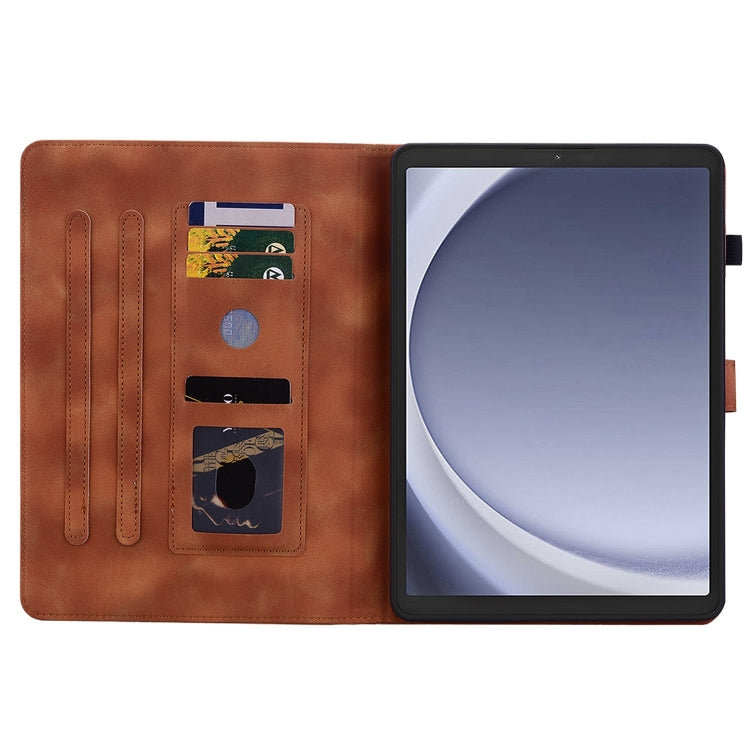 For Samsung Galaxy Tab A11 / A9 Lily Embossed Leather Tablet Case