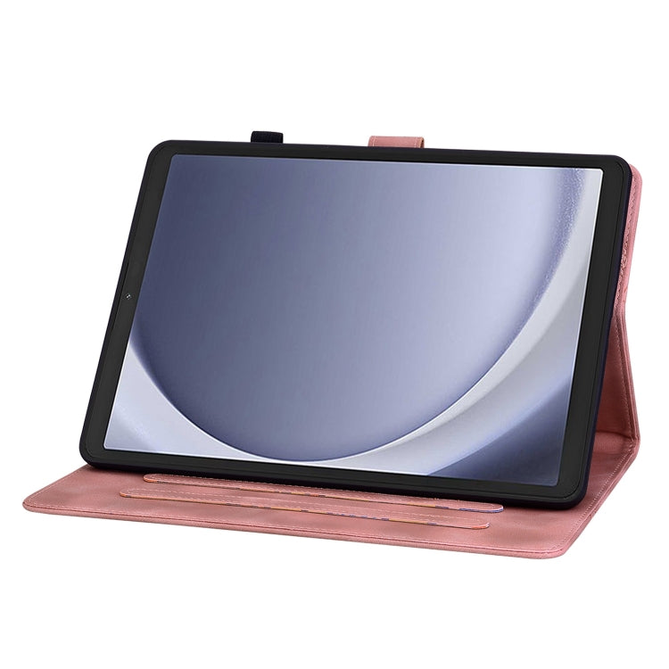 For Samsung Galaxy Tab A11 / A9 Lily Embossed Leather Tablet Case