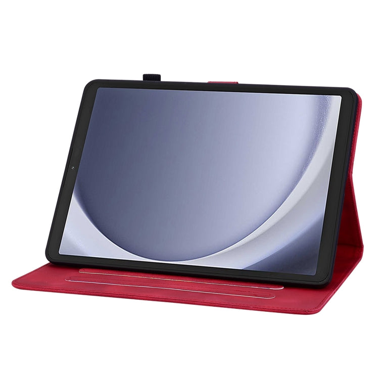 For Samsung Galaxy Tab A11 / A9 Lily Embossed Leather Tablet Case
