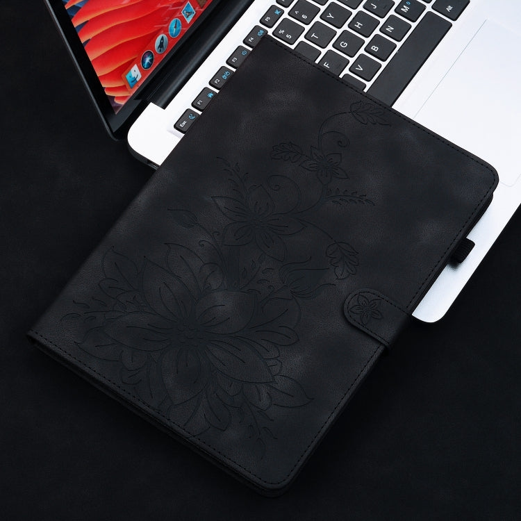 For Samsung Galaxy Tab A11 / A9 Lily Embossed Leather Tablet Case