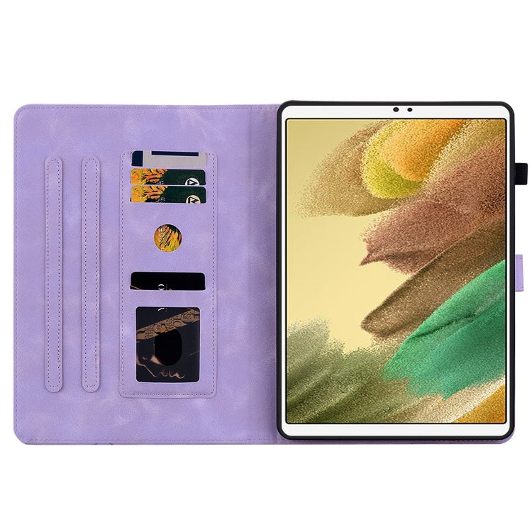 For Samsung Galaxy Tab A7 Lite 8.7 Lily Embossed Leather Tablet Case