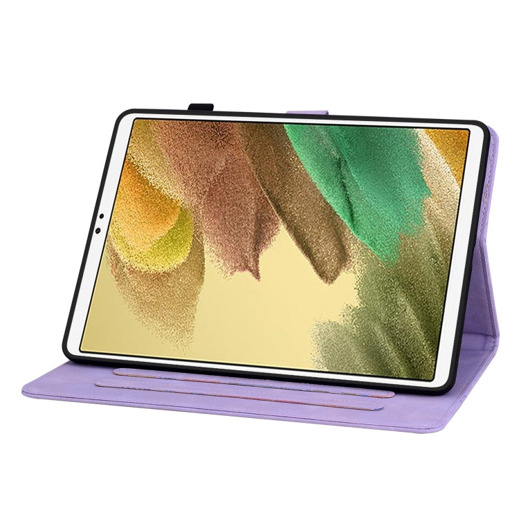 For Samsung Galaxy Tab A7 Lite 8.7 Lily Embossed Leather Tablet Case