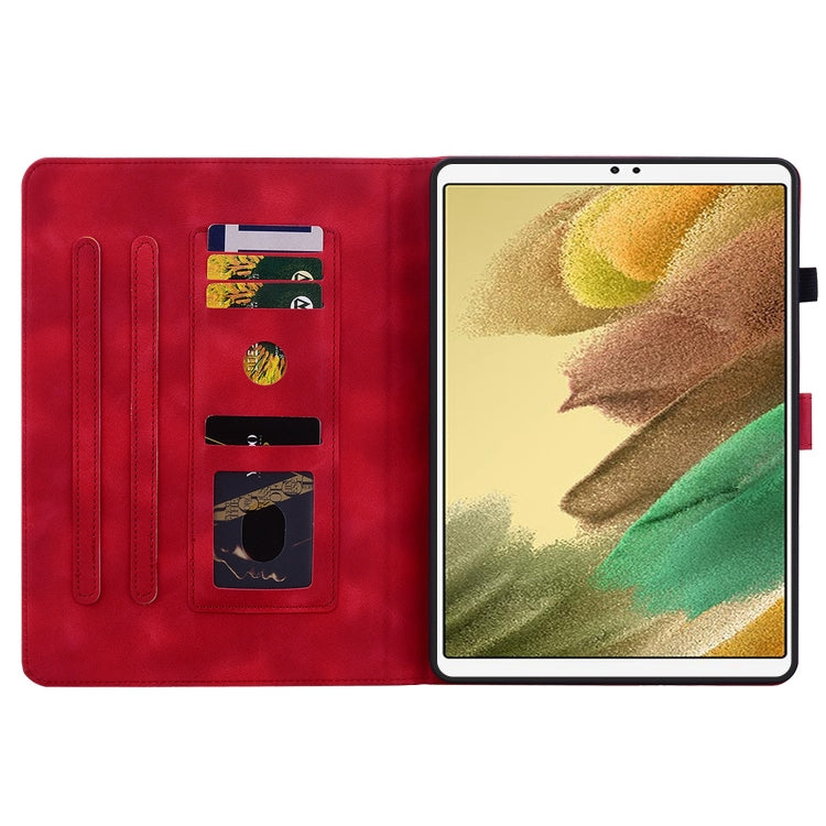 For Samsung Galaxy Tab A7 Lite 8.7 Lily Embossed Leather Tablet Case