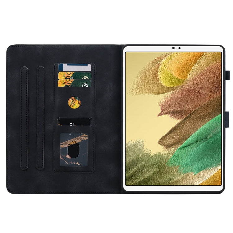 For Samsung Galaxy Tab A7 Lite 8.7 Lily Embossed Leather Tablet Case