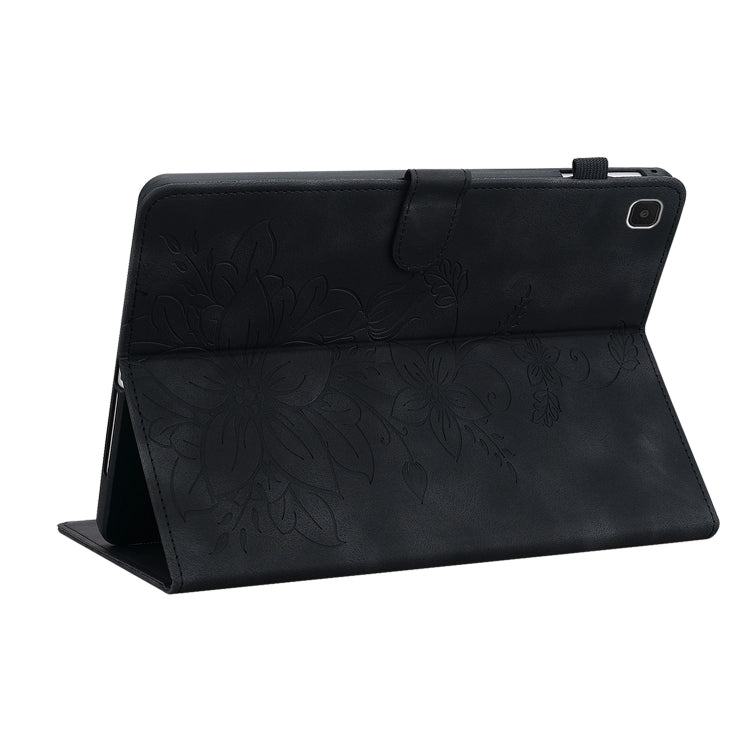 For Samsung Galaxy Tab A7 Lite 8.7 Lily Embossed Leather Tablet Case
