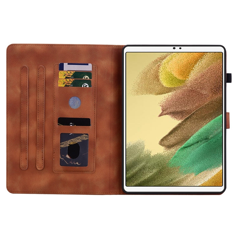 For Samsung Galaxy Tab S5e T720 Lily Embossed Leather Tablet Case