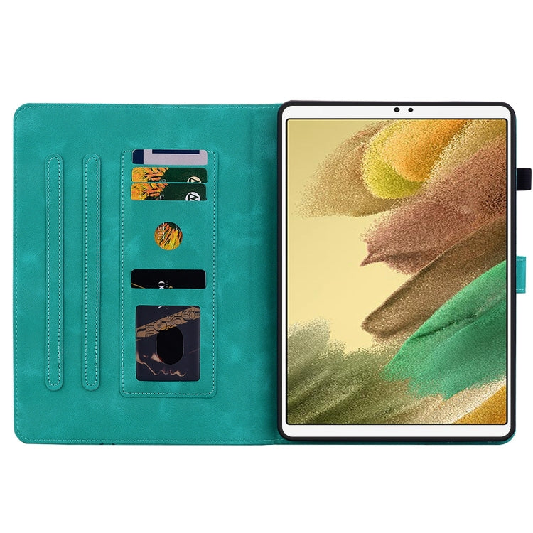For Samsung Galaxy Tab S5e T720 Lily Embossed Leather Tablet Case